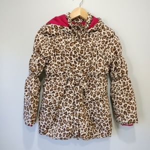 Gymboree Animal Print Puffer Coat Girls L 10-12